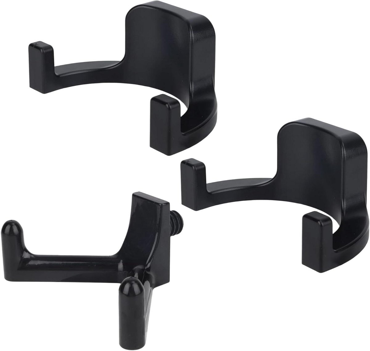 Jhubers Goods - Sanding Hooks - Tool Hangers - Plastic - Sanding Boards - Organization Accessories - Rakes - Shovels - Hammers - Black - 3 pieces - Compatible with - Plastic U-shaped - V-shaped - Storage Accessories - Image 1