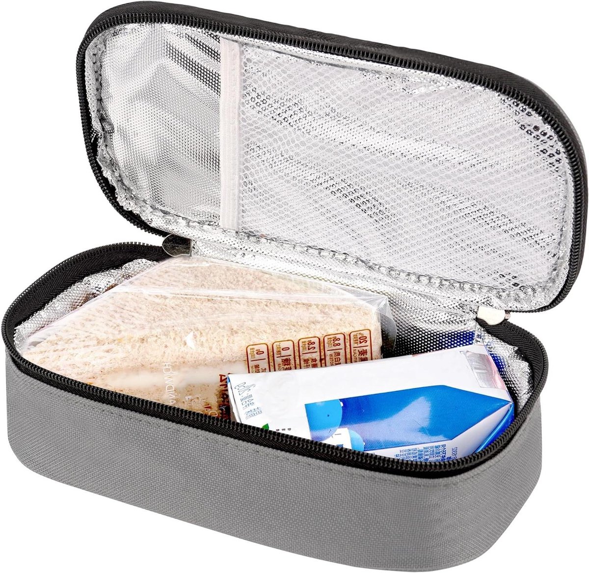 Allecto - Travel Snack Bags - Thermally Insulated Container - Fruit - Lightweight - Leak-Proof Cooler Bag - Portable - Storage Accessories - Picnic - Grey - Suitable for model XYZ. - Image 1