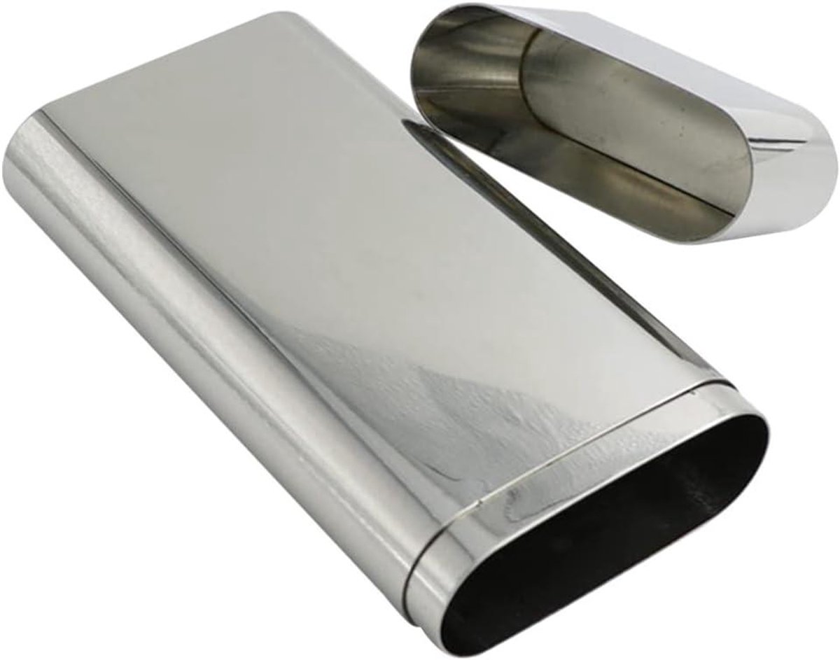 Stainless Steel Travel Case Portable Holder for Light Humidor Storage Accessories with Handle - Image 1