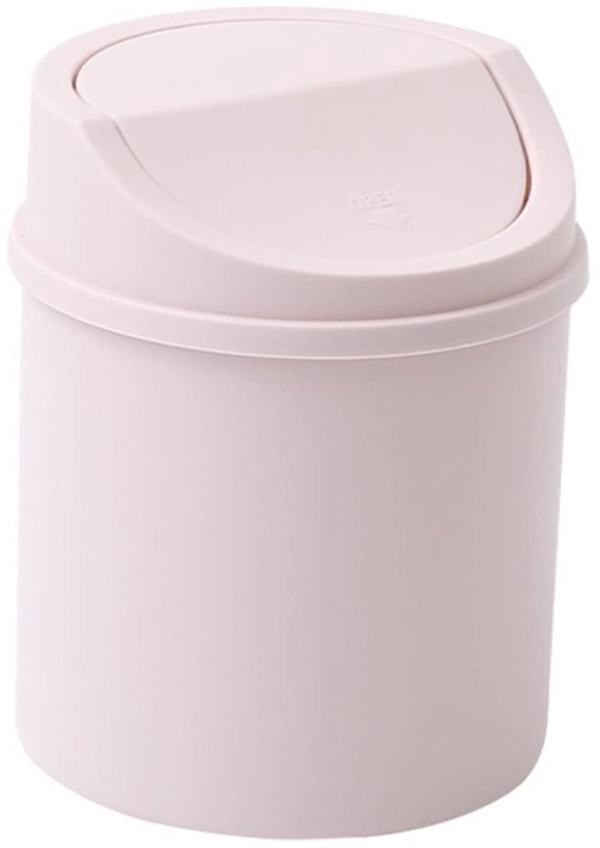 1-pack, pink, mini trash can, desk trash can, home office storage accessories - Image 1