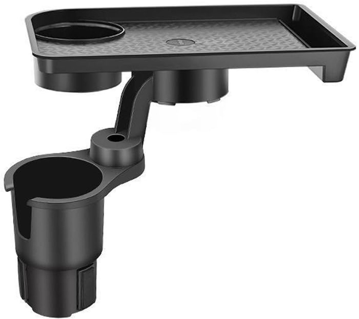 Portable car storage accessories, car beverage tray, car cup tray, 360-degree rotatable, adjustable insert foot 7.5 cm - Image 1