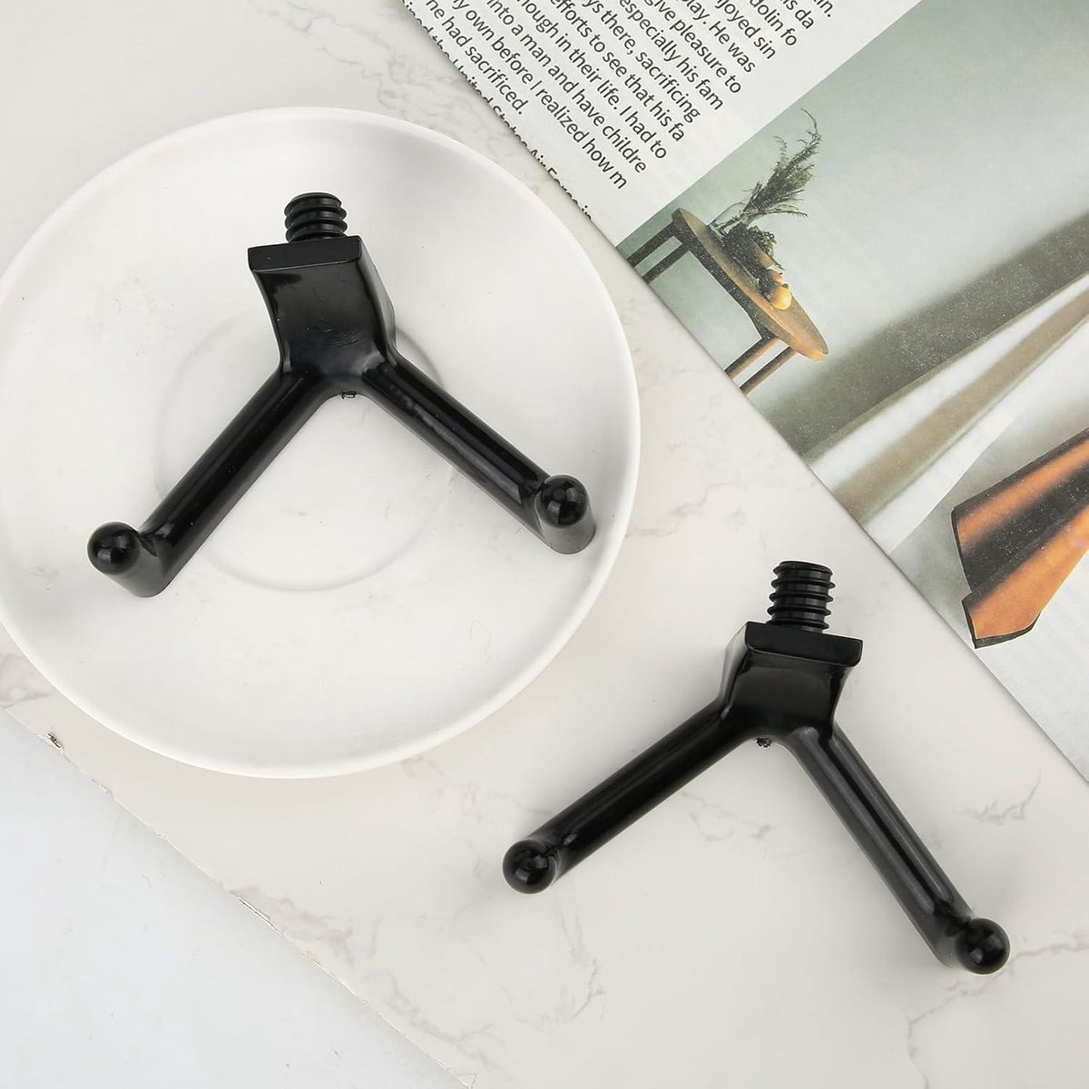 Allecta - Tool Hooks for Garden Shed - Storage Accessories for Shovels and Rakes - Set of 3 (Black) - Image 7