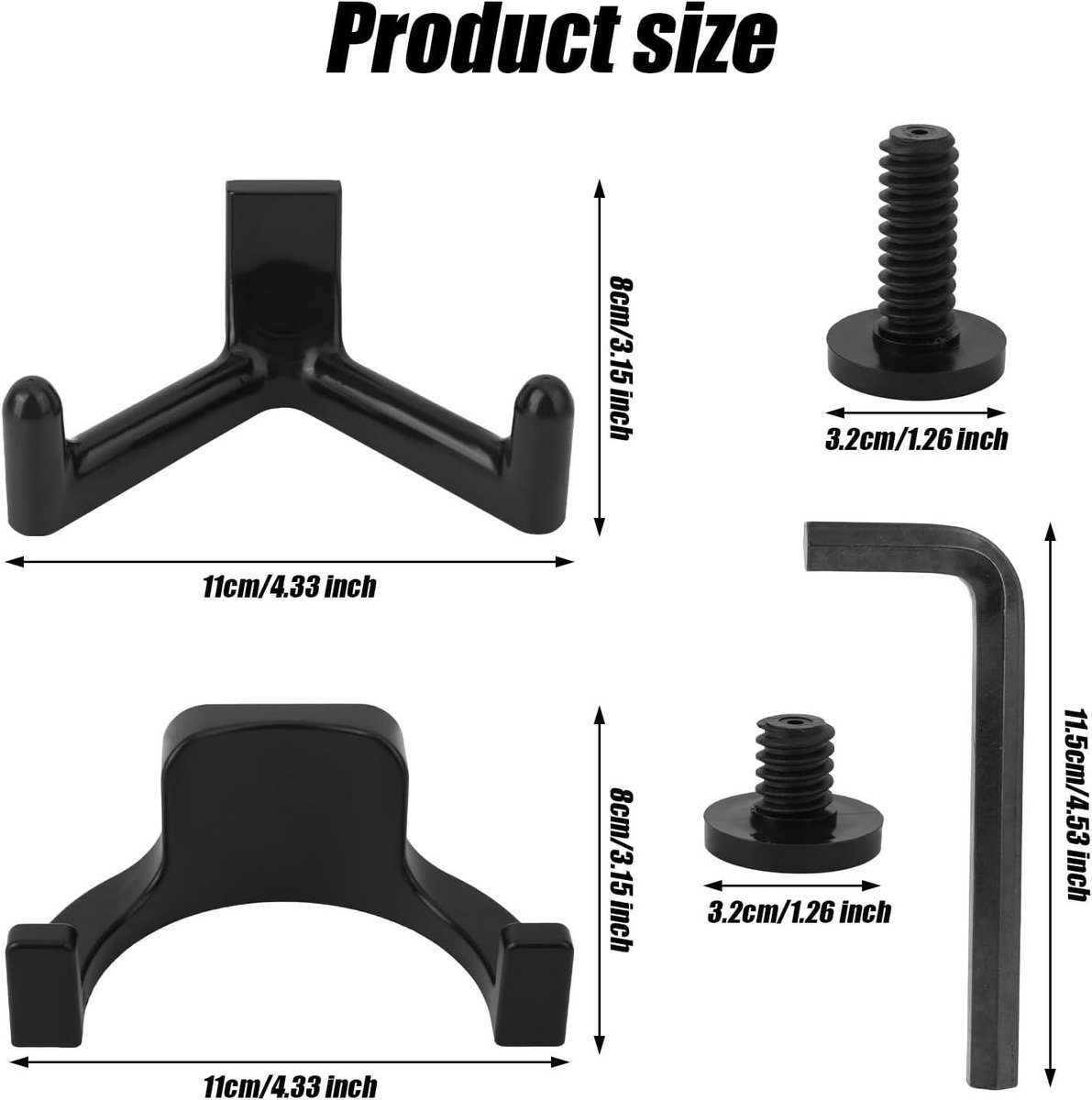 21-Piece Tool Storage Hooks - Black Y/U-Shaped Hooks with Wrench - Shed Storage Accessories - Compatible with Suncast and Craftsman - Image 6