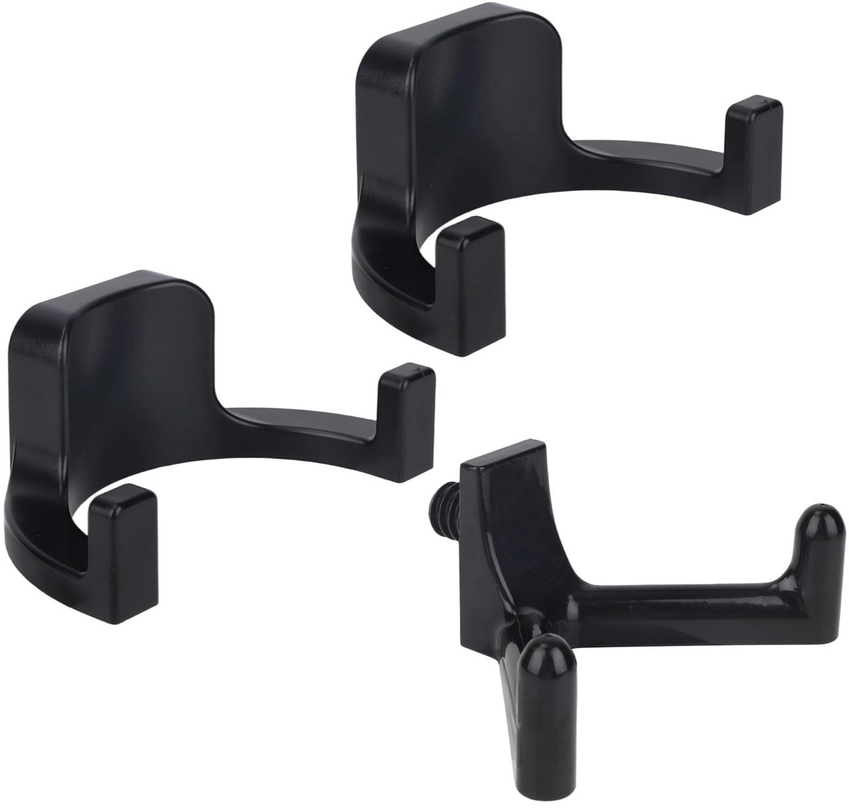 sanding hooks compatible with Suncast and Craftsman, plastic U- and V-shaped tool hangers, storage accessories for sanding boards, rakes, shovels, and hammers (black) - Image 1