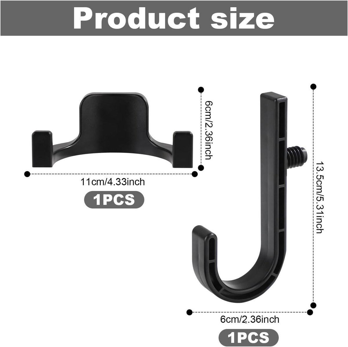 Storage Hooks for Sheds - Handy J/V-Shaped Tool Hooks - Compatible with various sheds - Storage accessories for a tidy shed - Image 7
