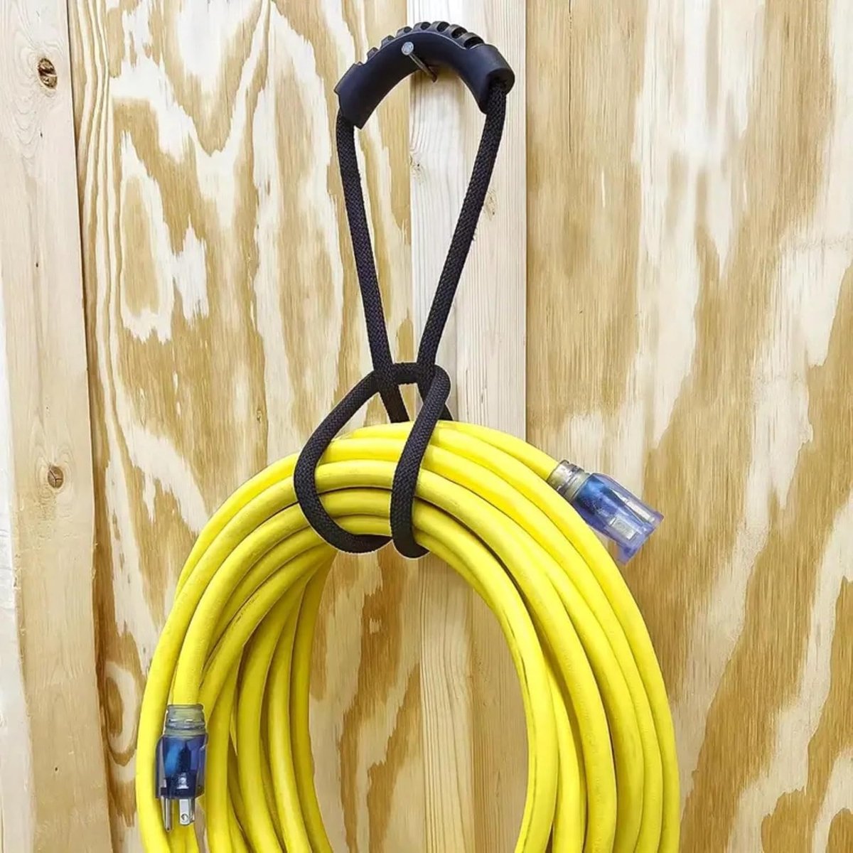 4 pieces - Cable management strap - Cable management strap - Carrying rope - Handle - Storage rope - Storage accessories - Suitable for cable storage - Tools - Water pipes - Black - 10*40cm - Image 3