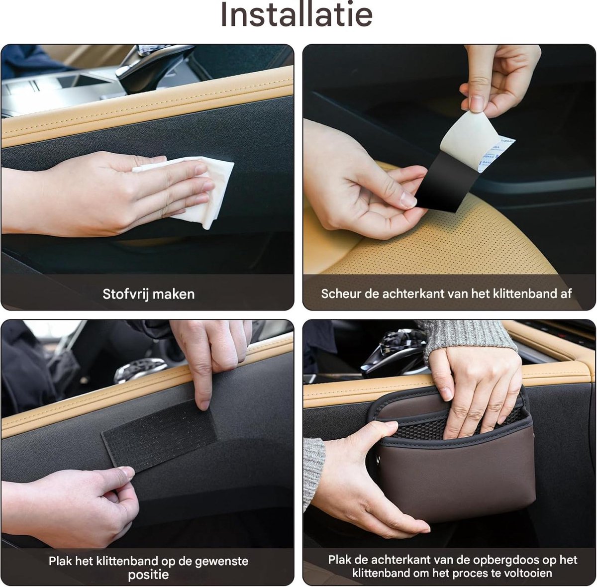 Car storage bag - 18*15*5.5 cm - Car storage bag - Storage - Universal car storage bag - Self-adhesive storage bag - Car essentials - Universal storage accessories for the car seat holder - Image 5