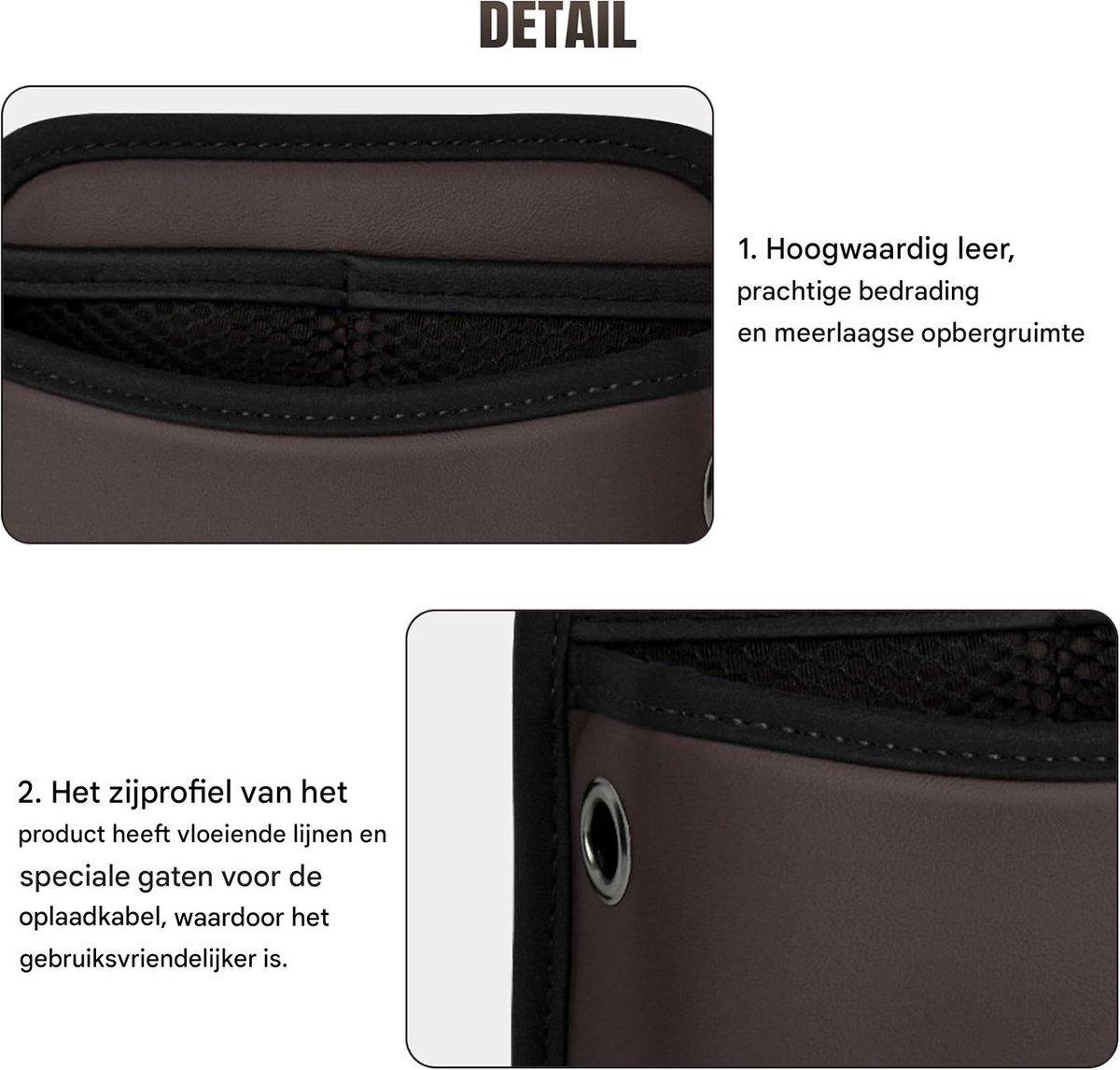 Car storage bag - 18*15*5.5 cm - Car storage bag - Storage - Universal car storage bag - Self-adhesive storage bag - Car essentials - Universal storage accessories for the car seat holder - Image 7