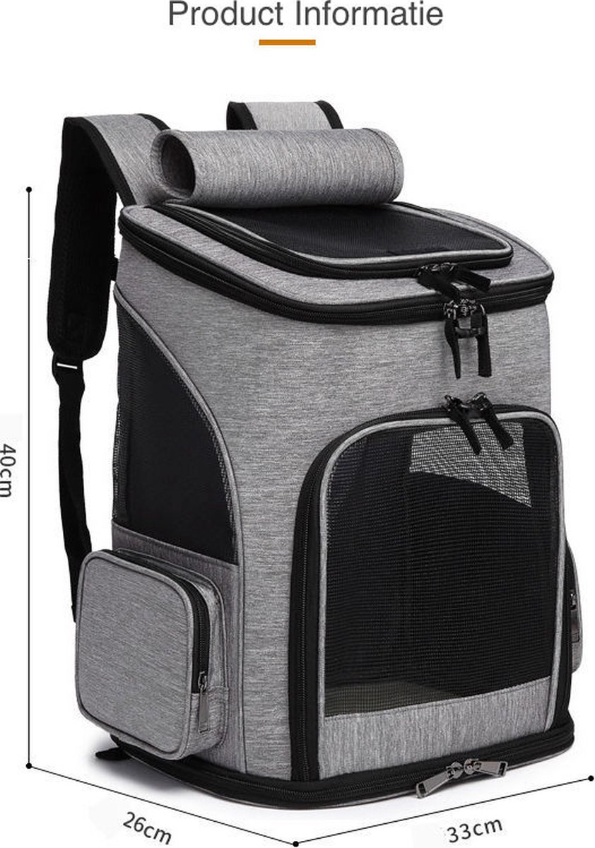 Luxury Dog & Cat Trolley | For Small Dog or Cat | Dog Backpack | Dog Buggy | Cat Travel Carrier - Image 6