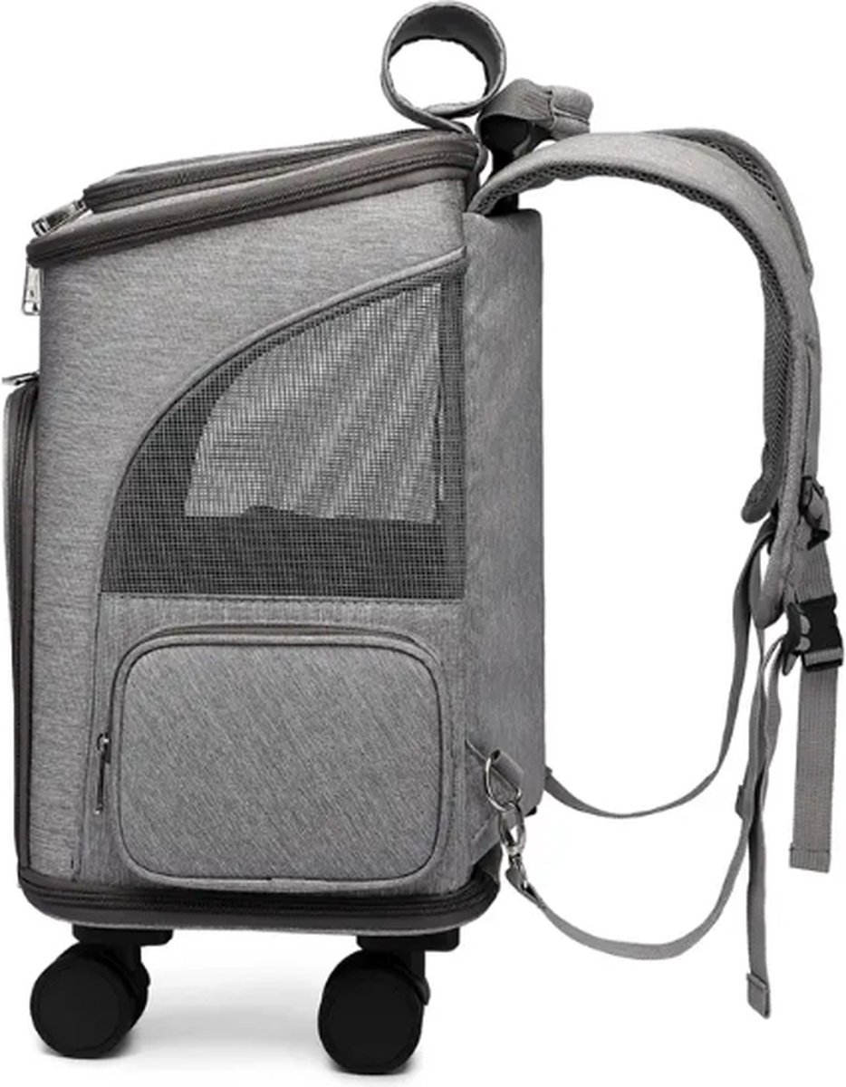 Luxury Dog & Cat Trolley | For Small Dog or Cat | Dog Backpack | Dog Buggy | Cat Travel Carrier - Image 7