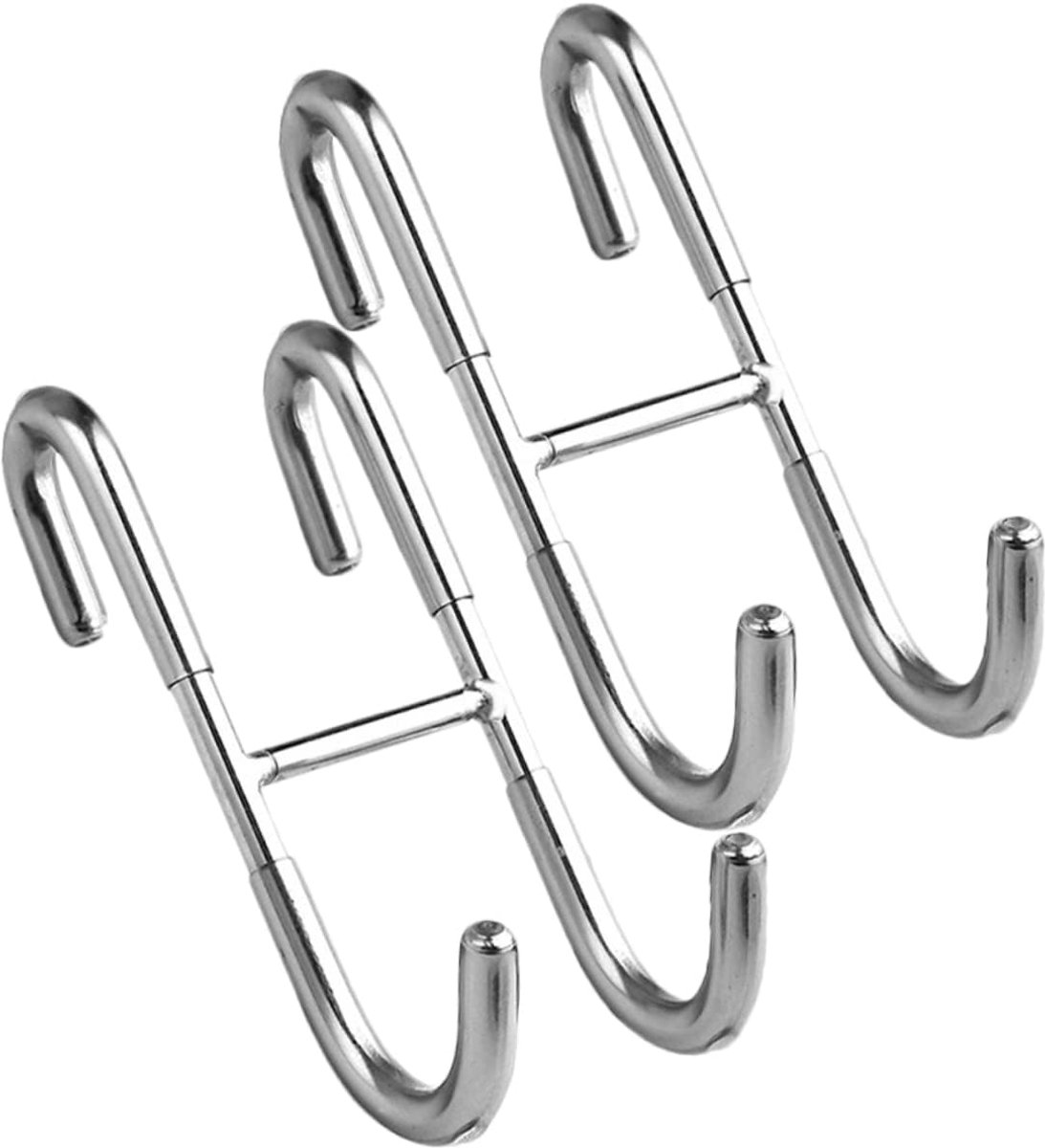 Two-piece set of door hooks, suitable for hanging towels and other storage accessories. - Image 1