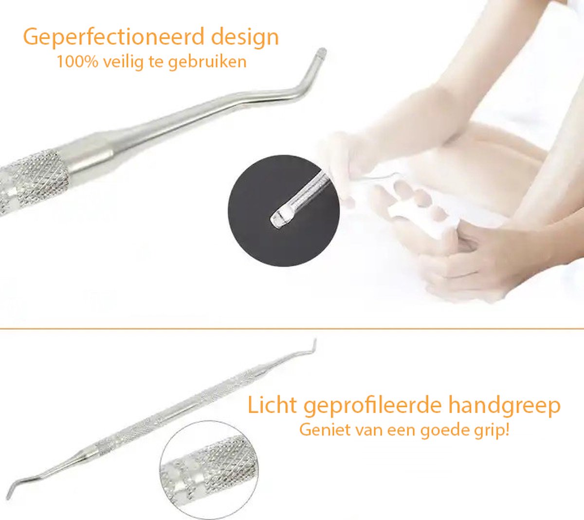 Nail Lifter for Ingrown Toenails - Nail Lifter - Double-Sided Sturdy 2 mm Spoons - Pedicure Excavator - - Image 3
