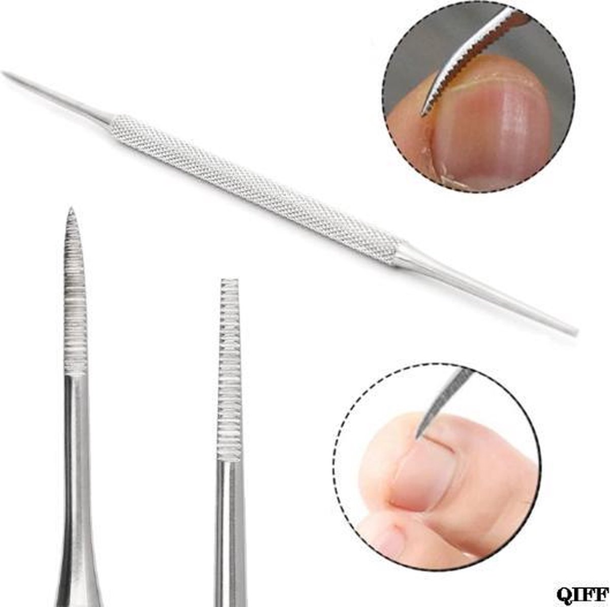 Toenail File - Nail Lifter - Ingrown - Dirt - Fungal Nail - Care - Stainless Steel - 1 piece - Image 1