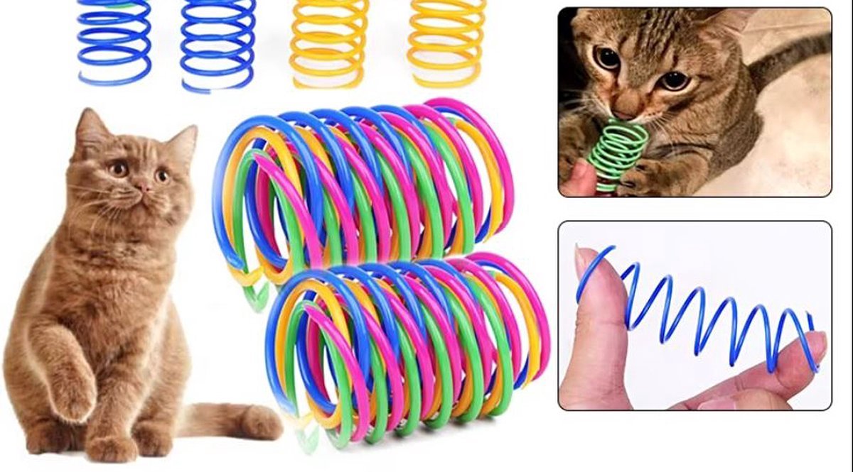 Cat Feather Sniffing Pack - Colored - 6 pieces | Cat Toys - Spring - Cat Toys - Springs - Cat Toy - Toys for Cats - Play Feather - Kittens - Image 6
