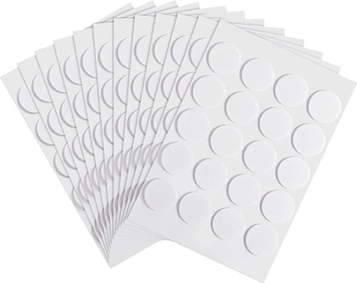 Double-Sided Glue Dots Candle Wick Stickers - 18 mm - 100 Stickers - Image 1