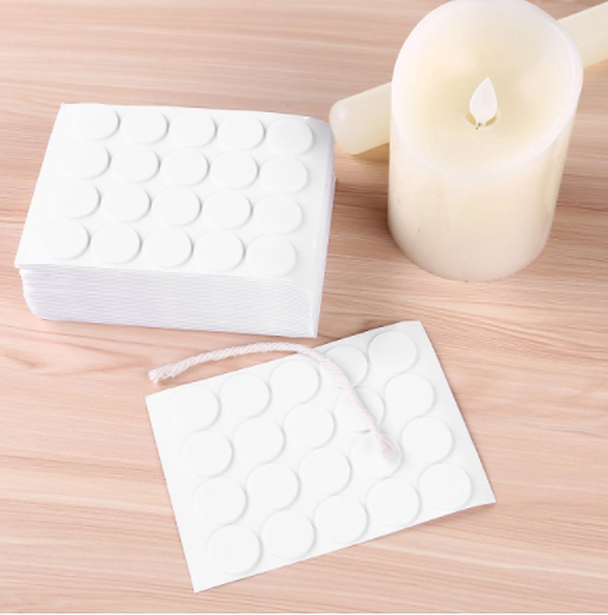 Double-Sided Glue Dots Candle Wick Stickers - 18 mm - 100 Stickers - Image 4