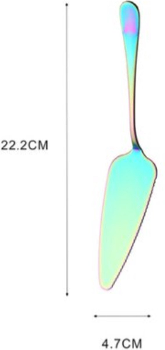Cake Peel | Pizza Peel | Cake Cutter | Pizza Cutter | With Serrated Edge | Stainless Steel | Bronze - Image 1