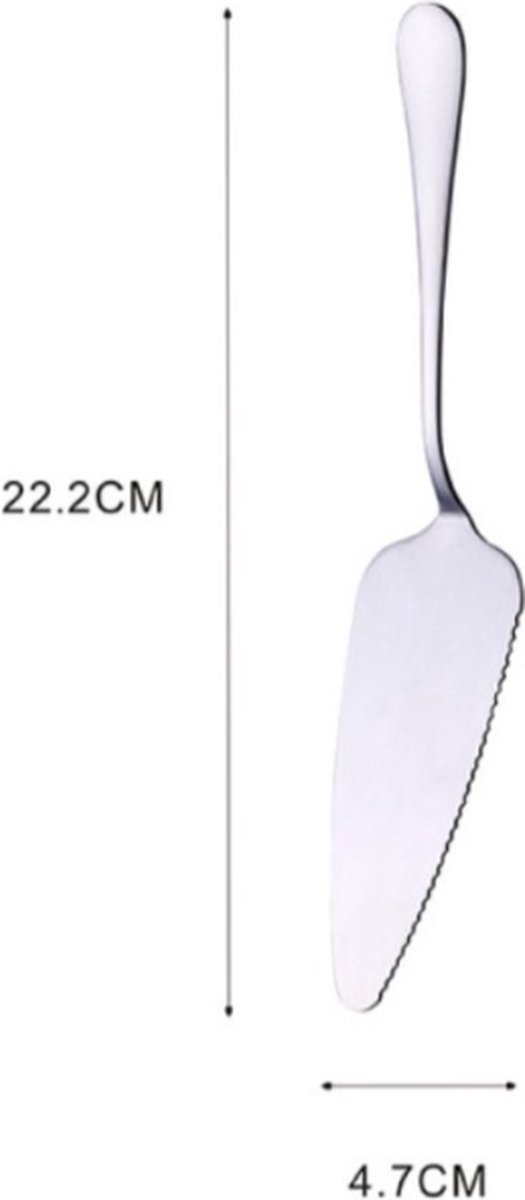 Cake Peel | Pizza Peel | Cake Cutter | Pizza Cutter | With Serrated Edge | Stainless Steel | Bronze - Image 2