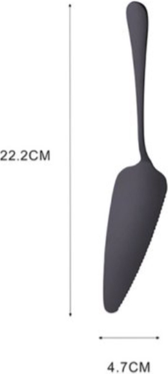 Cake Peel | Pizza Peel | Cake Cutter | Pizza Cutter | With Serrated Edge | Stainless Steel | Bronze - Image 1