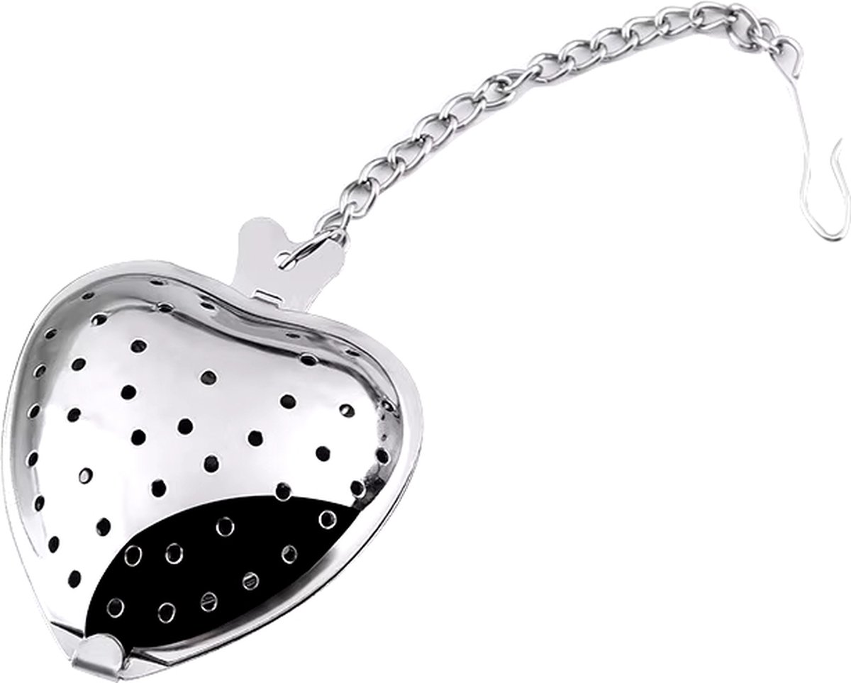 Stainless Steel Heart-shaped Tea Infuser | Male Tea Filter | Separate Tea Strainer | Herb Heart | Sieve | Tongs | Infuser | Tea Egg | Mr Tea | Little Tea Man | Stainless Steel - Image 1