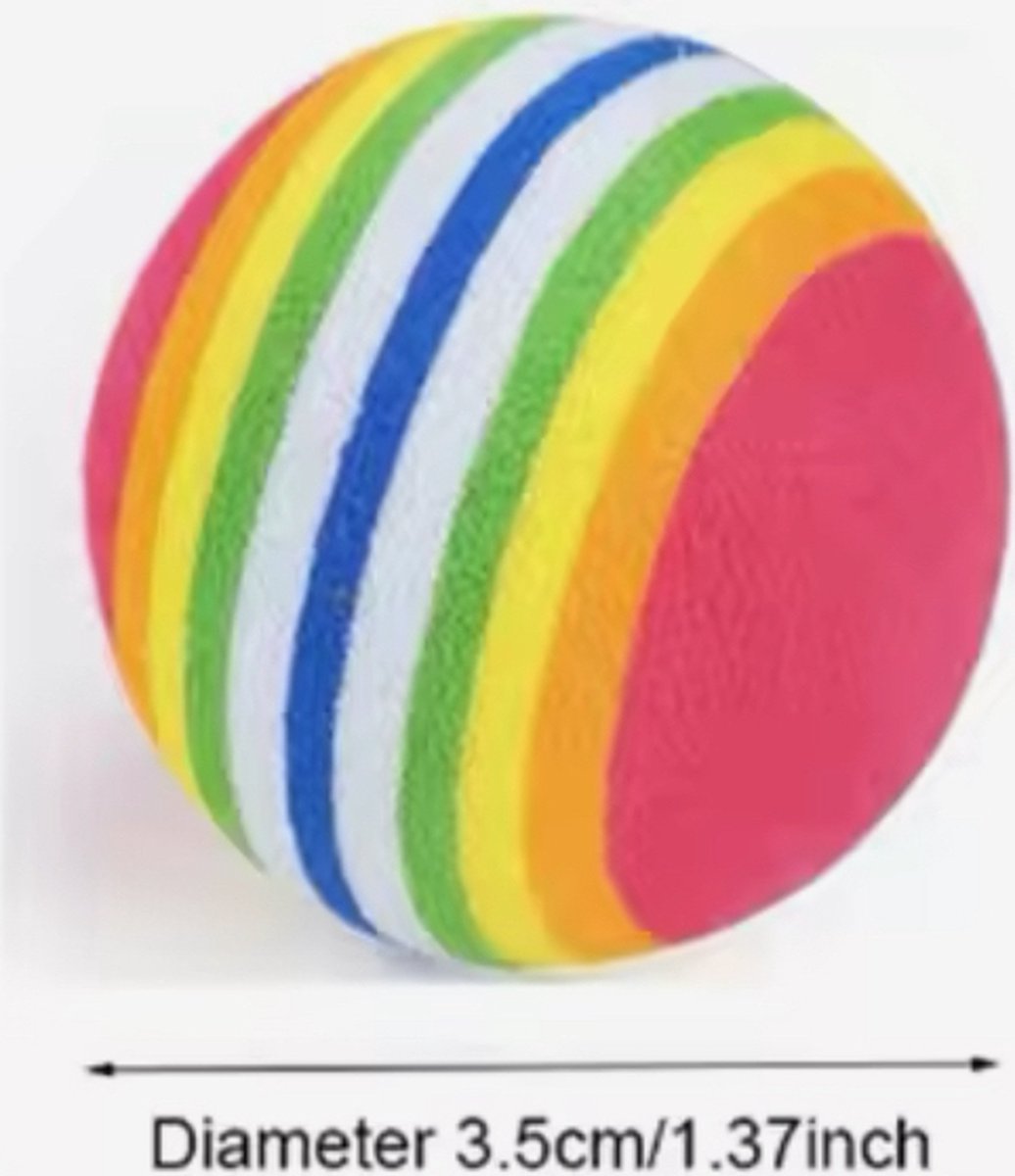 4 Pieces Cat Balls | Cat Toys | Cat Toys | Interactive Play | Kittens | 3.5 CM | Rainbow 4 Pieces - Image 5