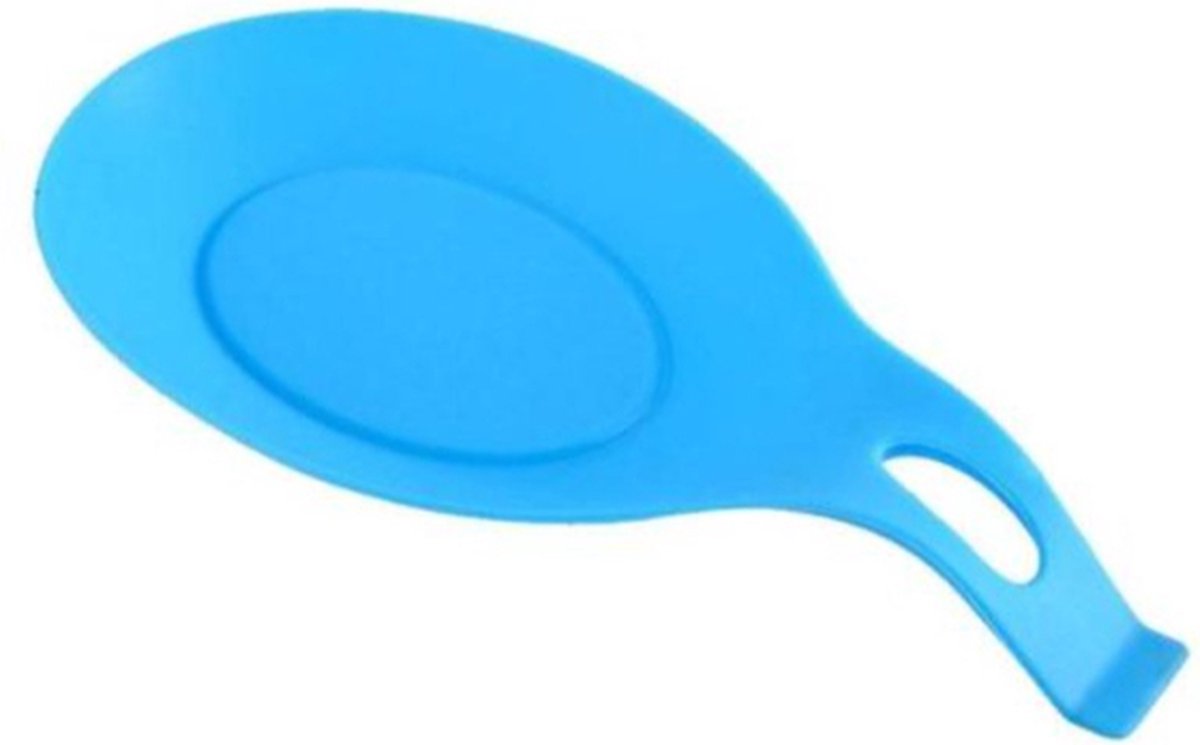 Spoon Mat | Kitchen Utensil Holder | Kitchen Tool | Kitchen Accessories | Heat Resistant | Silicone | Keep Your Countertop Clean | 20x10 CM | BLUE - Image 1
