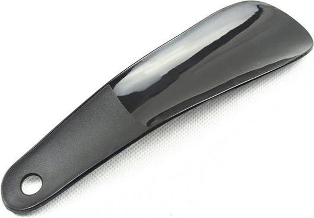 Plastic Shoehorn 16 CM | Shoe Entry Aid | Shoe Accessories | BLACK - Image 1