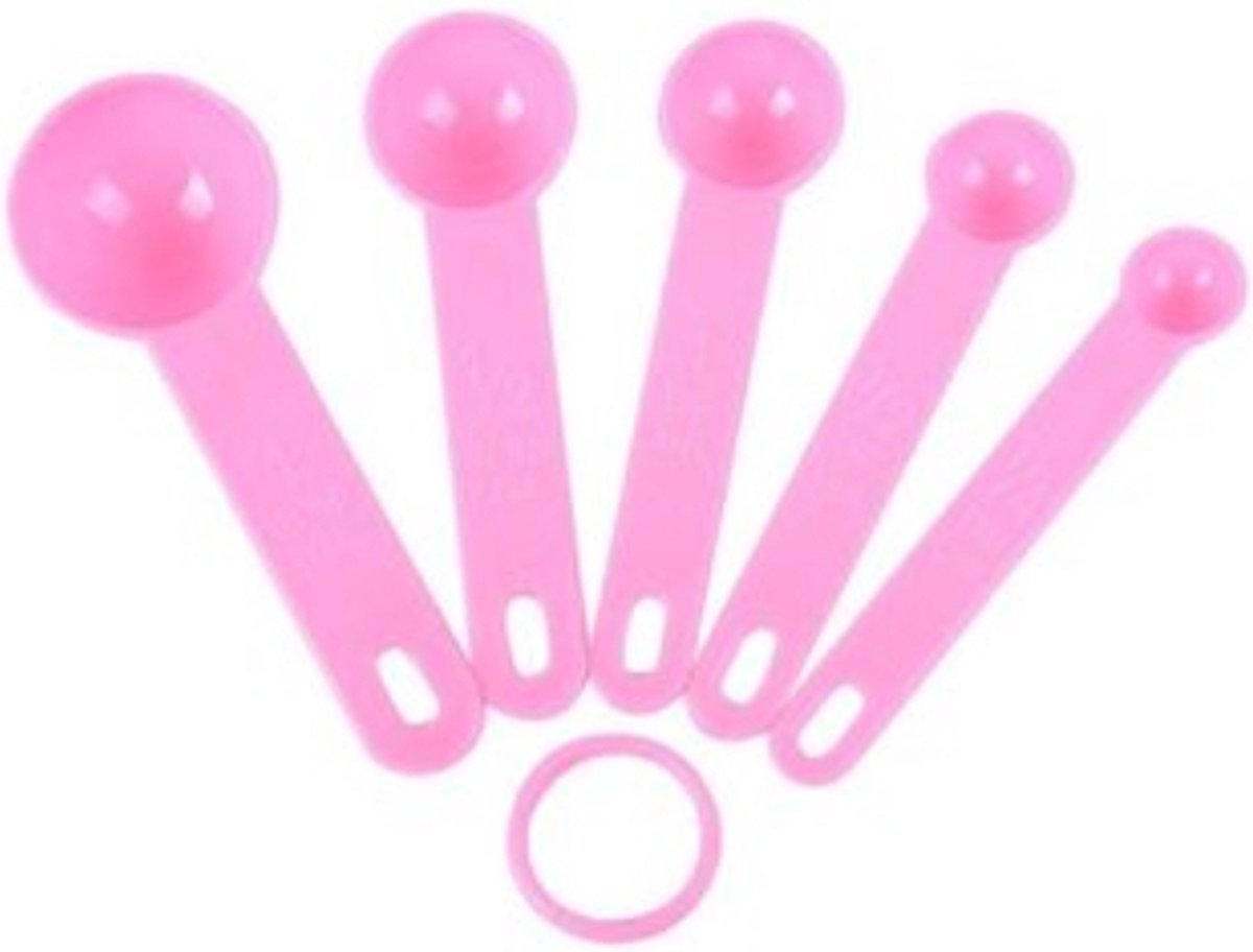 Measuring Spoon Set 5 Pieces | Kitchen Utensils | Measuring Spoon | pink - Image 1
