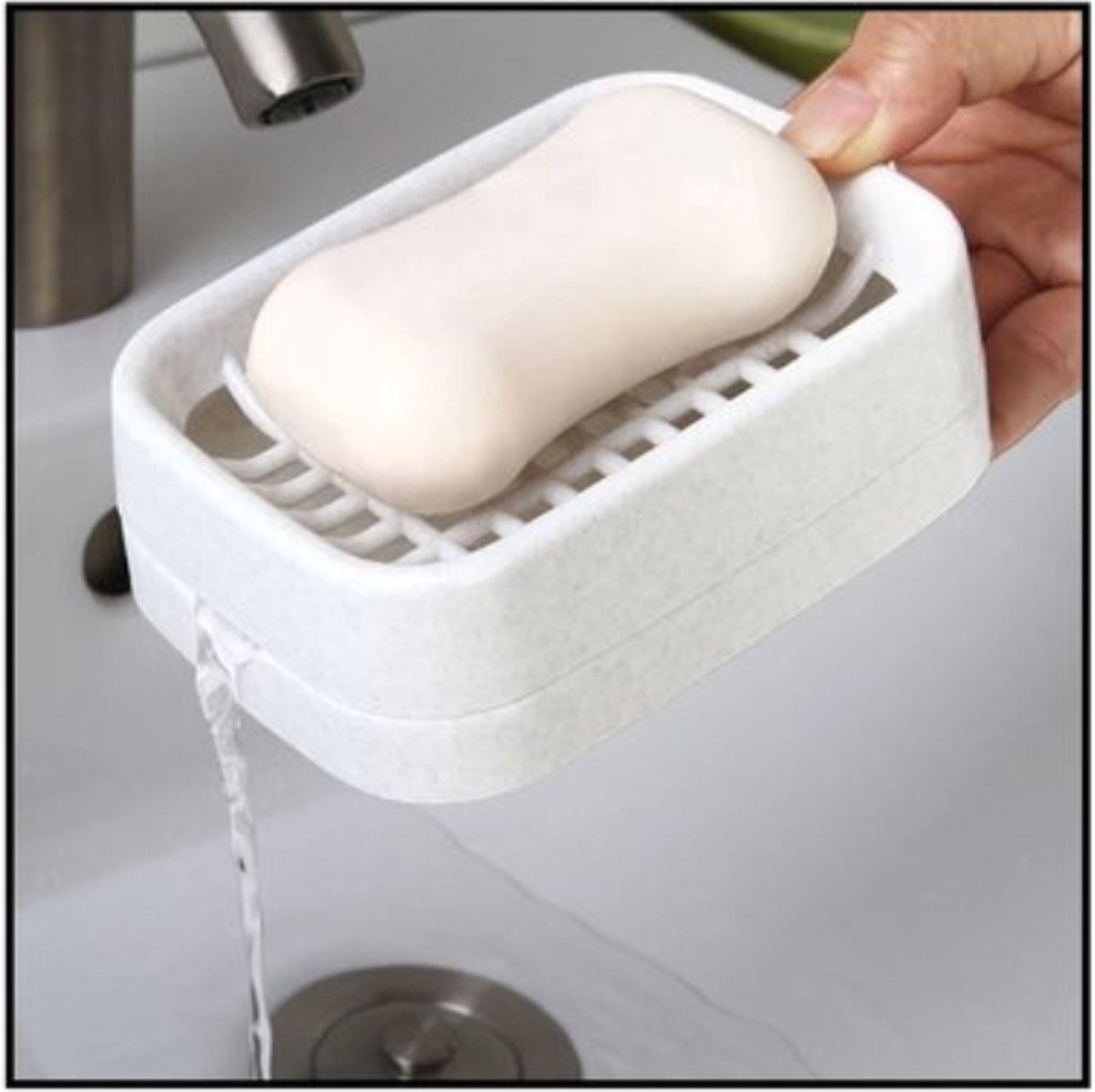 Soap holder | Soap dish | Soap rack | Shower | Bathroom | Soap | Gray - Image 2
