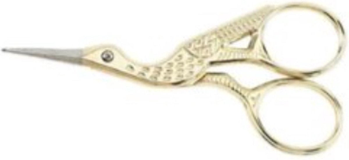 Textile Scissors | Embroidery Scissors | Fabric Scissors | Stork Scissors Model | Craft Scissors | GOLD - Image 1