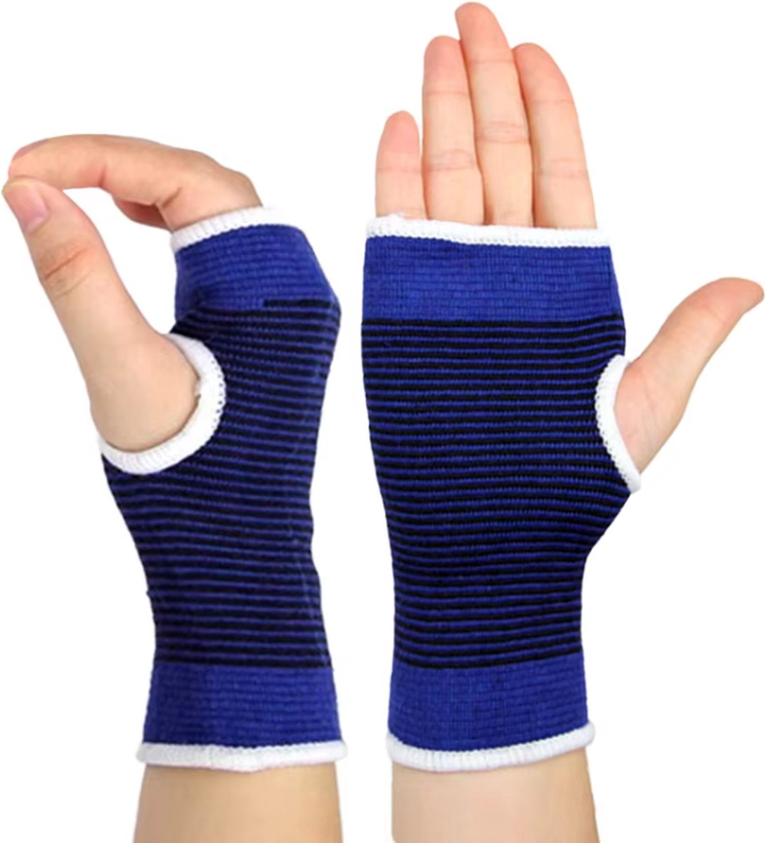 Wrist Brace | Wrist Support | Bandage | Injury | Wrist Support | Left & Right ( 1 Pair ) | Hand Protection | Wrist Support | Blue - Image 1
