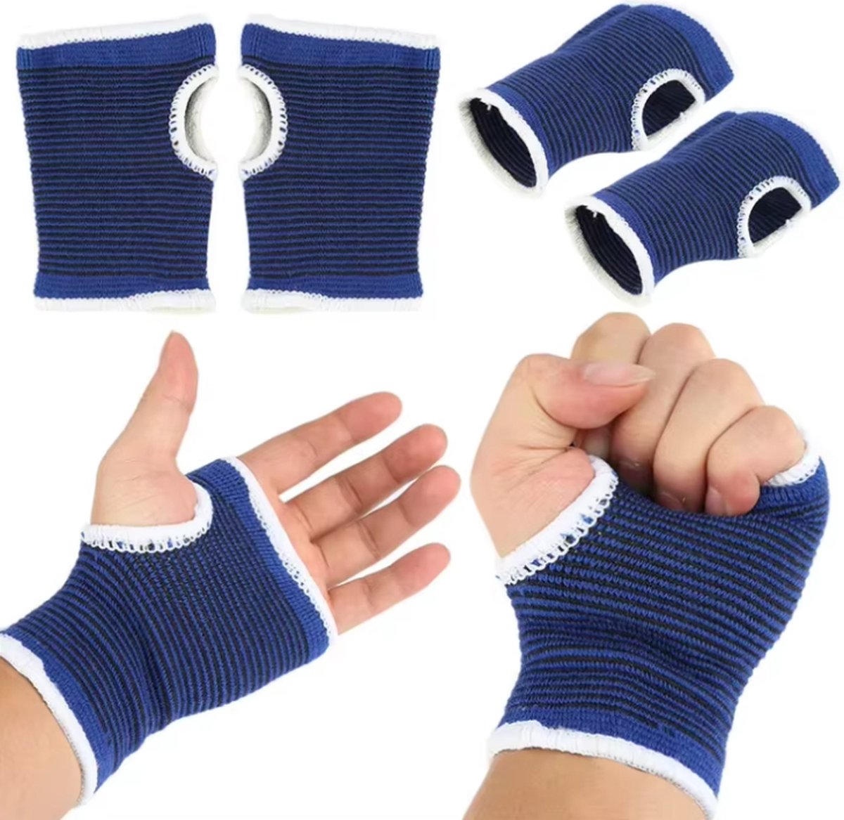 Wrist Brace | Wrist Support | Bandage | Injury | Wrist Support | Left & Right ( 1 Pair ) | Hand Protection | Wrist Support | Blue - Image 7