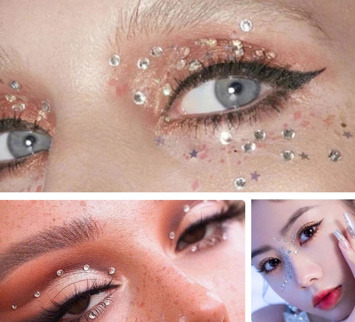 Diamond Face - Glitter makeup stickers in 4 sizes - 100 pieces - Image 5