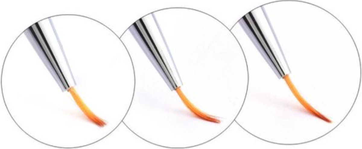 Nail Art Pens Set of 3 | Nail Brushes | silver - Image 2