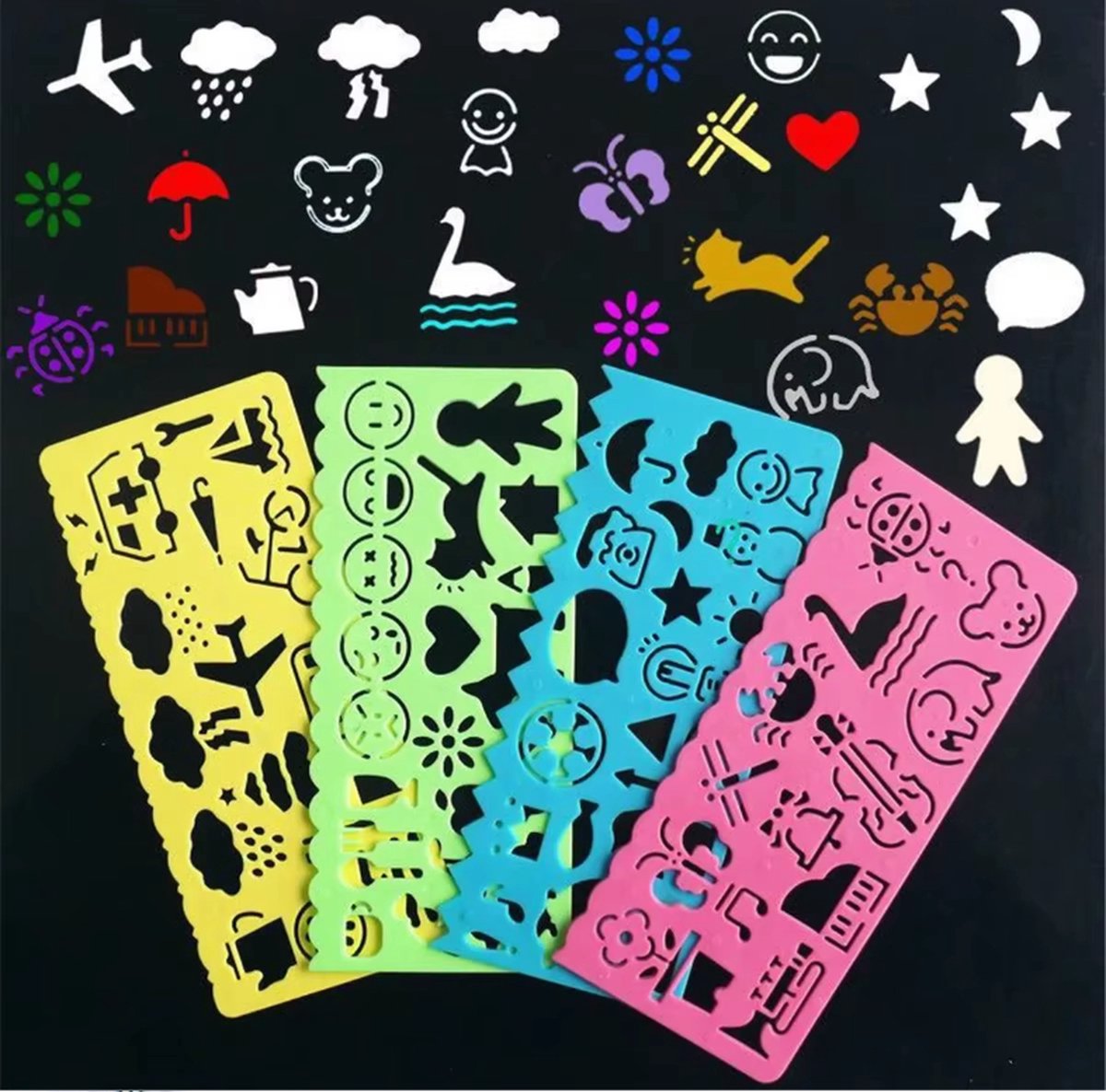 Drawing Templates | Stencil | Drawing Template | Set of 4 - Image 1
