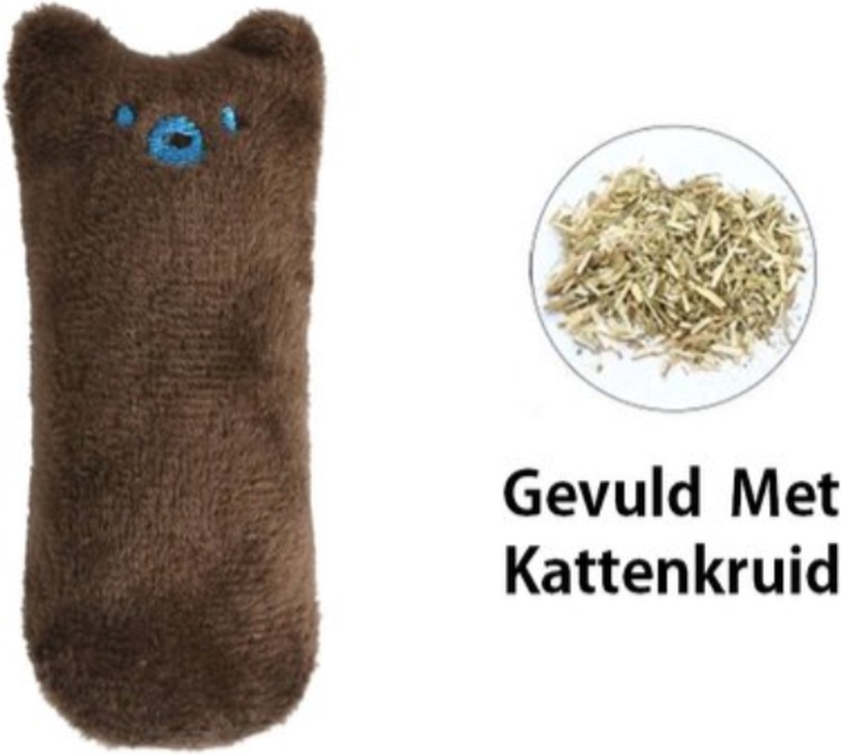 Catnip Plush Toy | Cat Toys | Catnip | Cat Toys | BROWN - Image 1