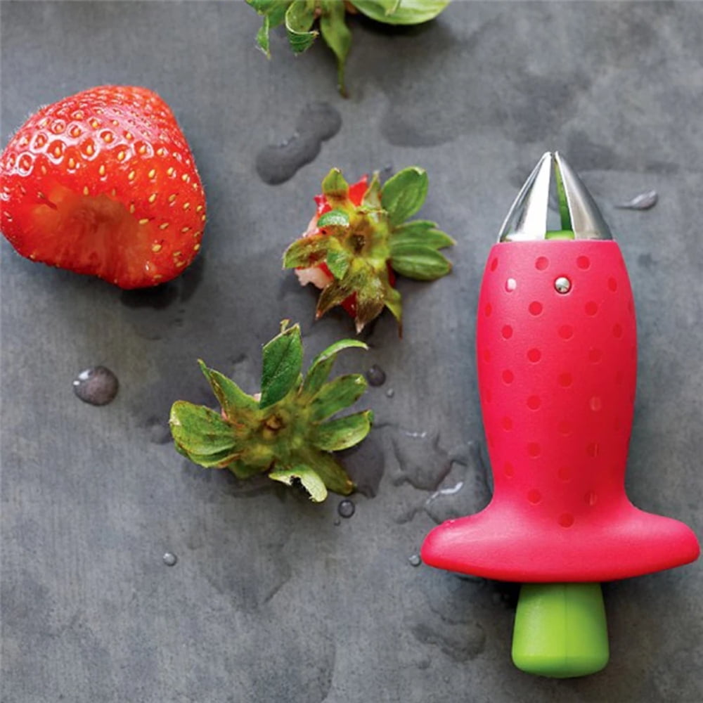 PEACNNG 2pcs Set Kitchen Fruit Gadget Tools Strawberry Slicer Cutter Strawberry Corer Strawberry Huller Leaf Stem Remover - Image 4
