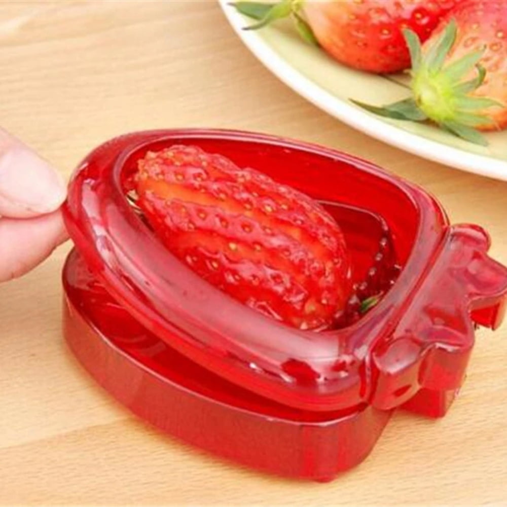 PEACNNG 2pcs Set Kitchen Fruit Gadget Tools Strawberry Slicer Cutter Strawberry Corer Strawberry Huller Leaf Stem Remover - Image 5