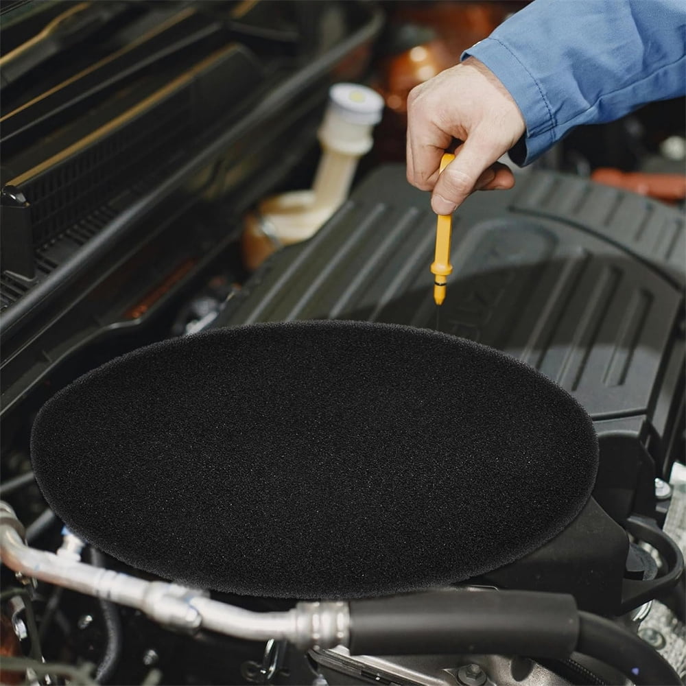 14.9Inch Black Oil Drain Splash Pad,Oil Change Mat,Round No Splatter Pad,High Temperature Splash Pad,Oil Spill Mat for Car Oil Changing (Round) - Image 4