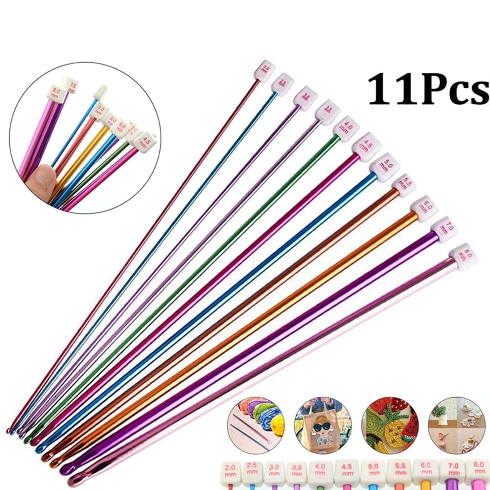 Ruibeauty 11Pcs Long Tunisian Afghan Crochet Hooks Aluminum Knitting Needles 10.6 - Image 1