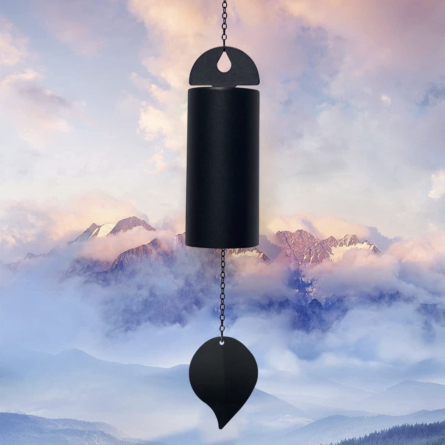 Deep Resonance Serenity Bell Large Metal Cylinder Wind Chimes Outdoor Windbell Deep Tone 30 Inch Garden Wind Chimes for Patio and Terrace Musical Windchime Outdoor and Home Decoration - Image 1