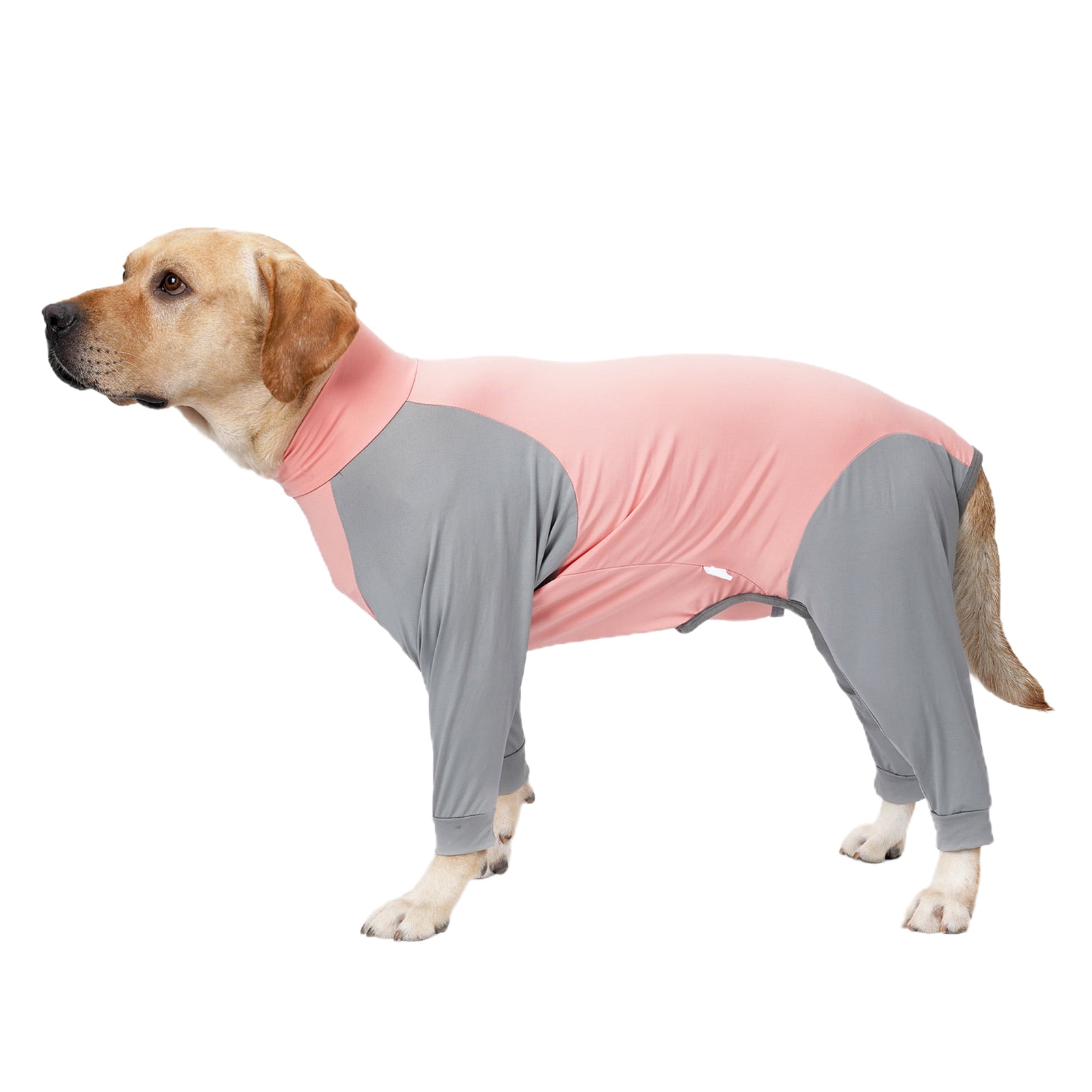 Vnanda Dog Onesie Surgery Recovery Suit for Large Medium Bodysuit Dogs Pajamas PJS Full Body for Shedding, Prevent Licking, Wound Protection M Pink - Image 2