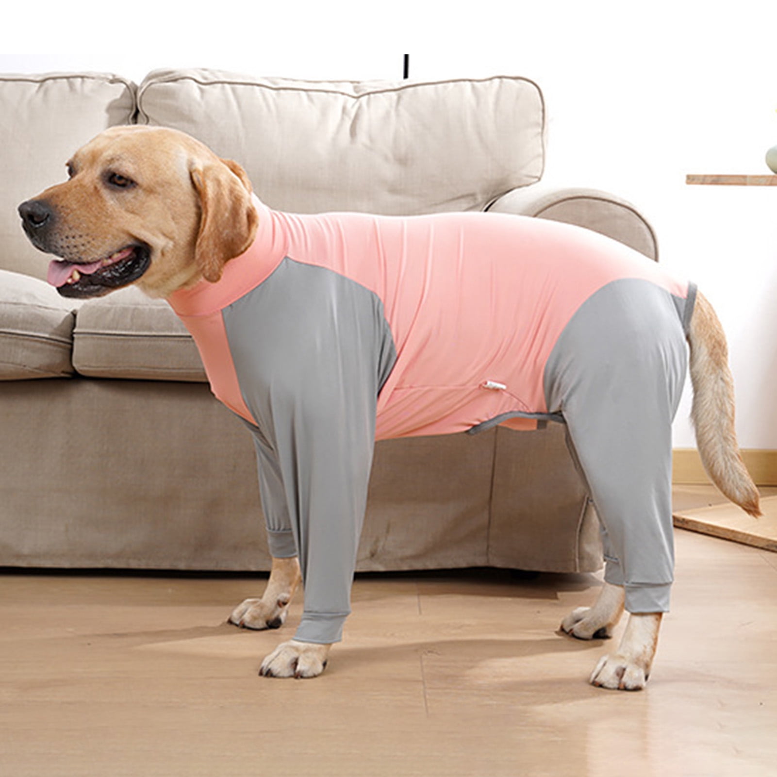 Vnanda Dog Onesie Surgery Recovery Suit for Large Medium Bodysuit Dogs Pajamas PJS Full Body for Shedding, Prevent Licking, Wound Protection M Pink - Image 7