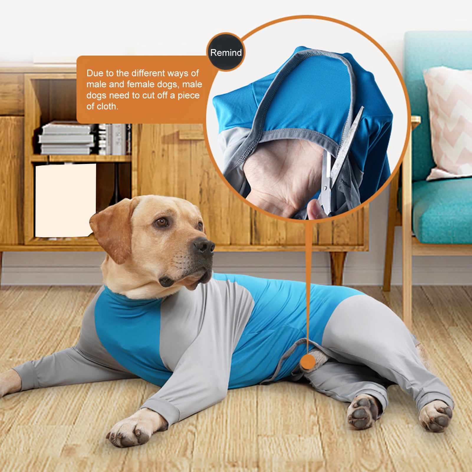Vnanda Dog Onesie Surgery Recovery Suit for Large Medium Bodysuit Dogs Pajamas PJS Full Body for Shedding, Prevent Licking, Wound Protection M Pink - Image 8