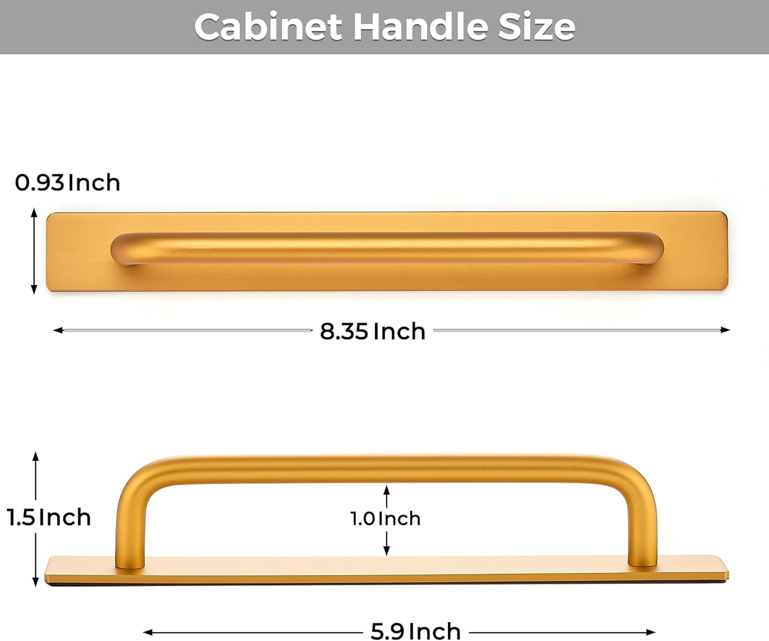 2 Pack Adhesive Handles Self Stick Instant Cabinet Handles 5.83