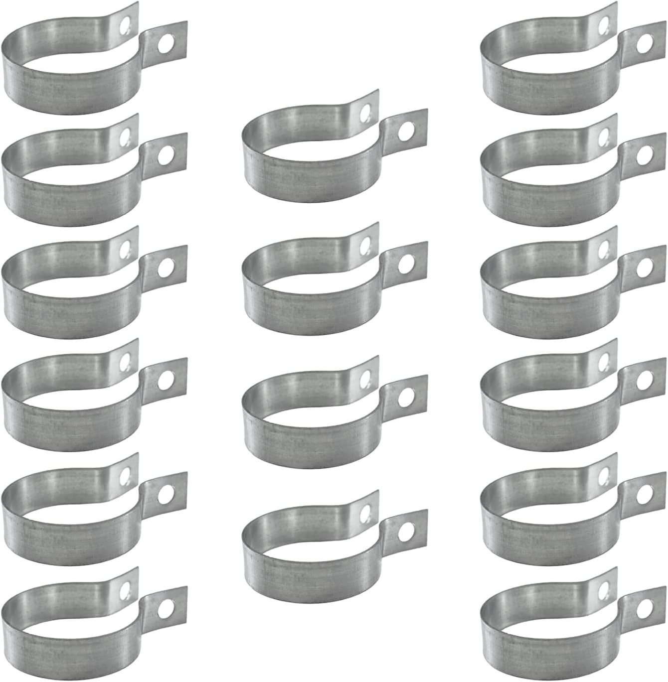 16 Pcs Brace Bands Chain Link Fence, Galvanized Steel Chain Link Brace Band Use for 1-7/8