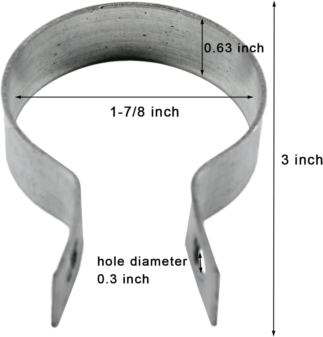 16 Pcs Brace Bands Chain Link Fence, Galvanized Steel Chain Link Brace Band Use for 1-7/8