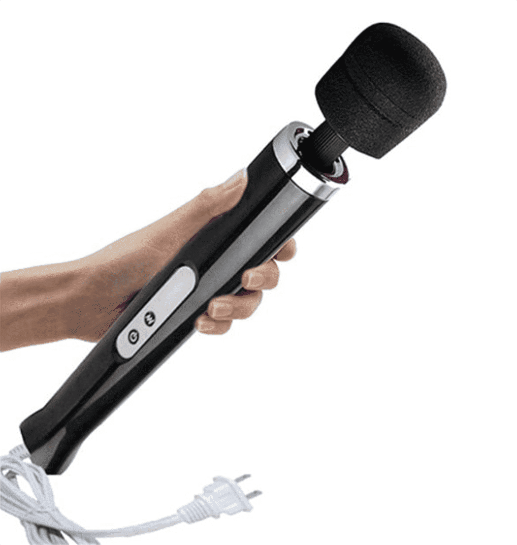 Tutuviw 10 Speeds Wired Powerful Handheld Electric Back Massager with Strong Vibrations, Personal Therapy Massager for Muscle Aches, Sports Recovery, Body Pain (Black) Black - Image 1
