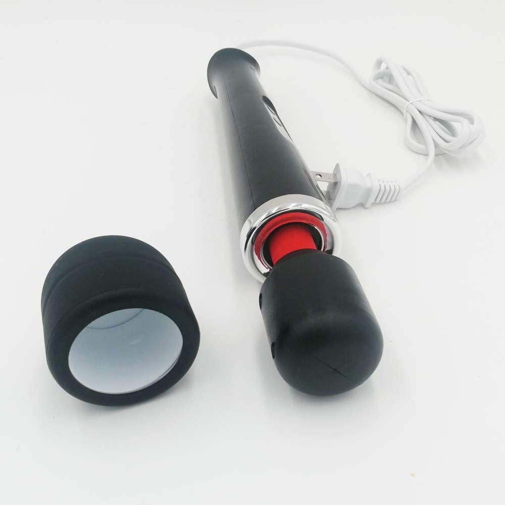 Tutuviw 10 Speeds Wired Powerful Handheld Electric Back Massager with Strong Vibrations, Personal Therapy Massager for Muscle Aches, Sports Recovery, Body Pain (Black) Black - Image 2