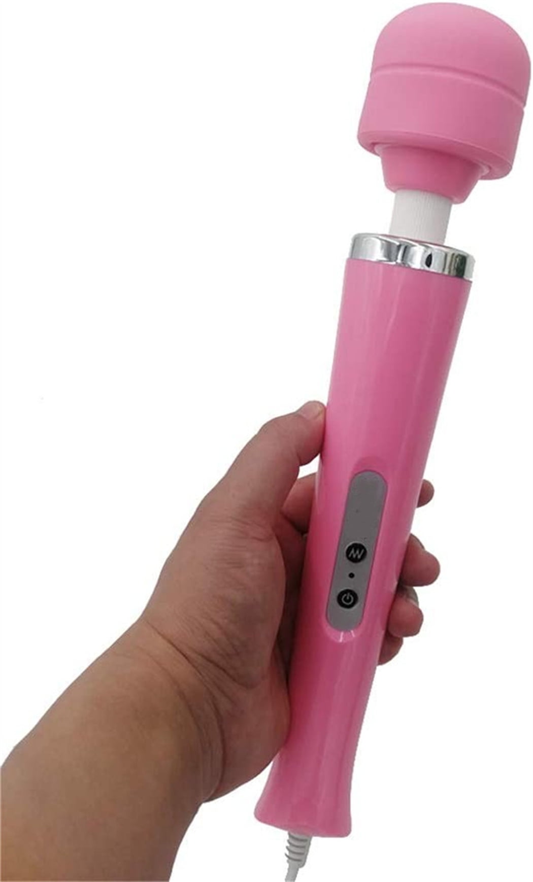 Tutuviw 10 Speeds Wired Powerful Handheld Electric Back Massager with Strong Vibrations, Personal Therapy Massager for Muscle Aches, Sports Recovery, Body Pain (Black) Pink - Image 4